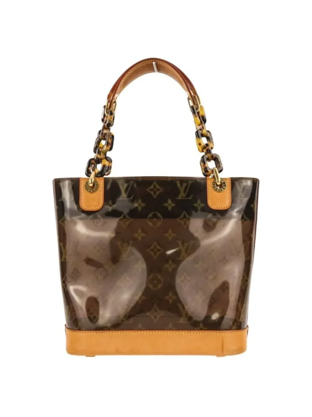 Louis Vuitton Cover Amble PM Vinyl Monogram Tote Brown